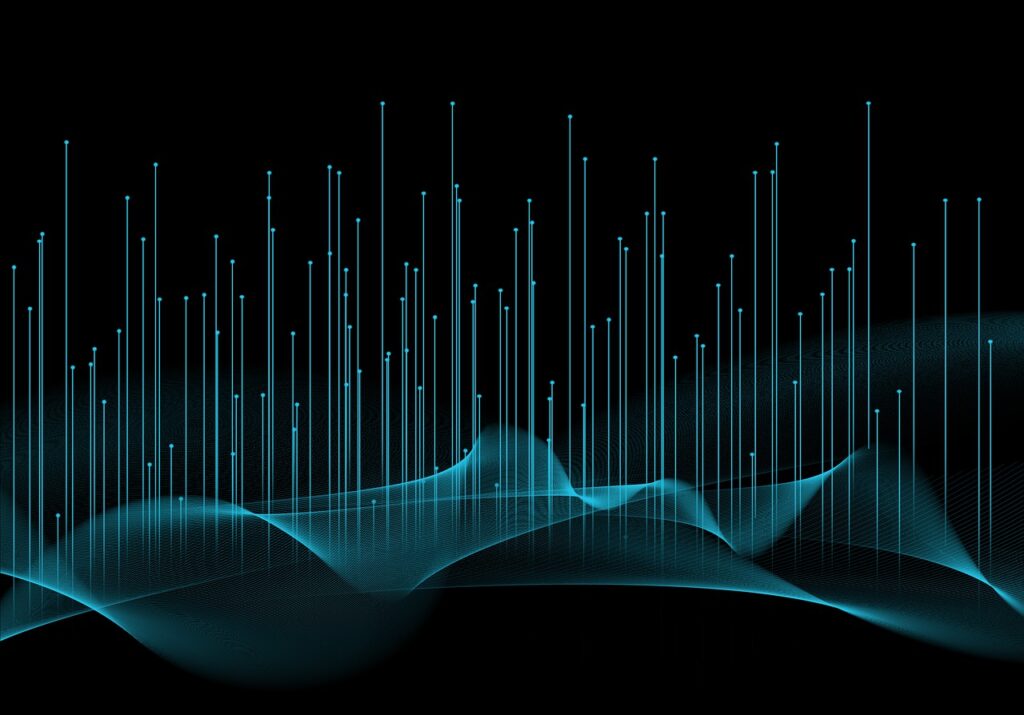 particles vibration lines waves 7104407